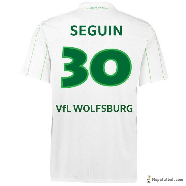 Camiseta VfL Wolfsburgo Replica Segunda Ropa Seguin 2016/17 Blanco